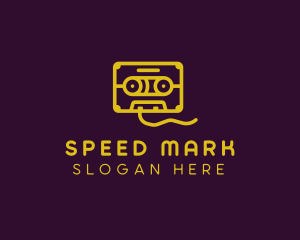 Retro Cassette Tape logo design