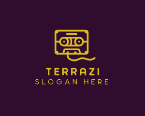 Retro Cassette Tape logo design