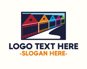 Town - Colorful Neighborhood House logo design