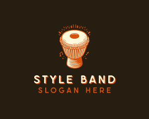 Percussion Djembe Drum logo design