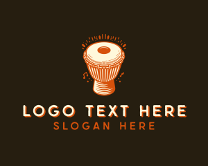 African - Percussion Djembe Drum logo design