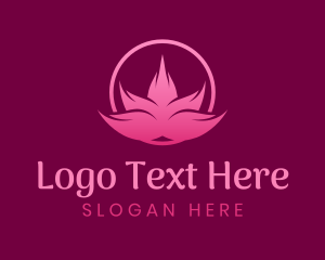 Massage - Pink Lotus Petals logo design