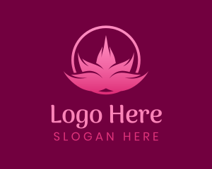 Lotus - Pink Lotus Petals logo design