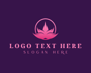 Luxe - Pink Lotus Petals logo design