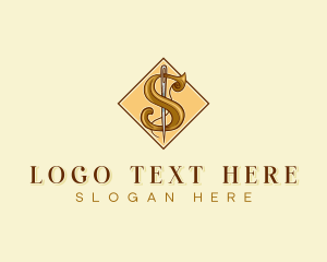 Boutique - Tailor Dressmaker Letter S logo design