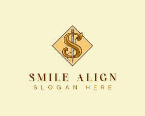 Tailor Dressmaker Letter S logo design