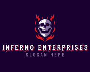 Fire Skull Devil logo design
