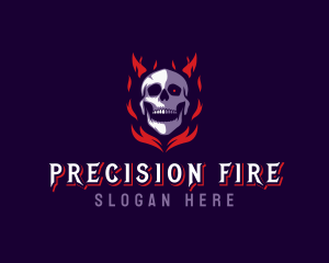 Fire Skull Devil logo design