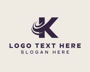 Courier - Express Freight Courier Letter K logo design