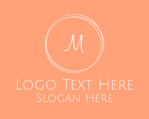 Minimalist - Peach Minimalist Lettermark logo design