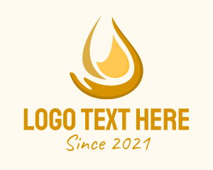 Scented Oil - Gold Hand Oil logo design