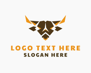 Cattle - Bull Wildlife Zoo logo design