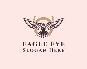 Patriotic Flying Eagle logo design