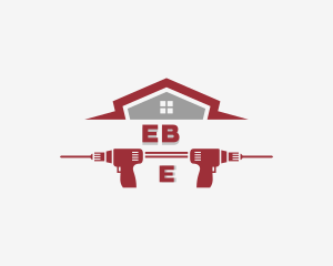 Home Improvement - Construction Drill Tool logo design