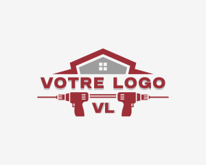 Construction Drill Tool logo design