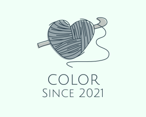 Stitching - Knitting Heart Yarn logo design