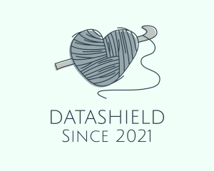 Tailoring - Knitting Heart Yarn logo design