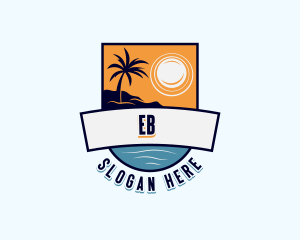 Tropical Island Beach Logo