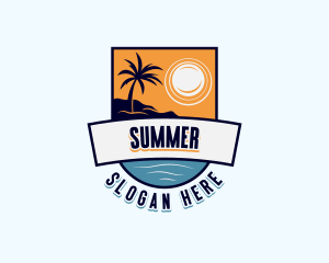 Tropical Island Beach logo design