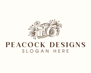 Camera Photography Floral Logo