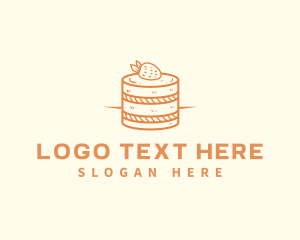 Sweet - Strawberry Shortcake Cake logo design