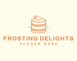 Frosting - Strawberry Shortcake Cake logo design