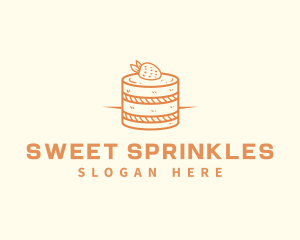 Sprinkles - Strawberry Shortcake Cake logo design