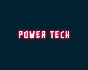 Red Neon Light Wordmark Logo