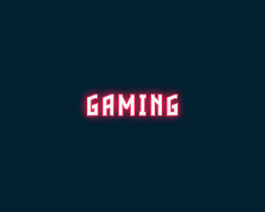 Red Neon Light Wordmark Logo