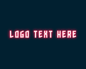 Streamer - Red Neon Light Wordmark logo design