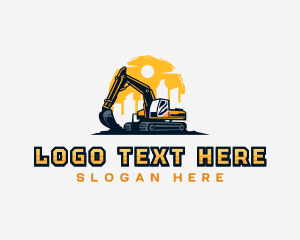 Heavy Duty - Excavator Construction Builder logo design