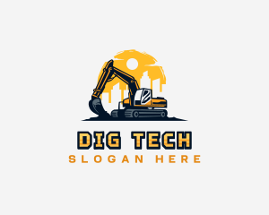 Excavator Construction Builder logo design