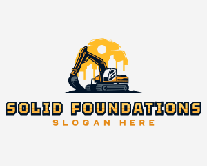 Heavy Duty - Excavator Construction Builder logo design