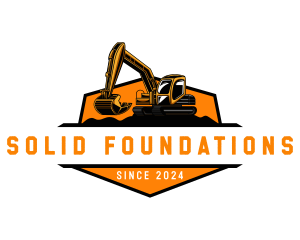 Backhoe - Backhoe Excavator Machinery logo design