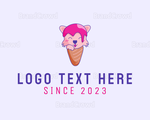 Fox Ice Cream Cone Logo
