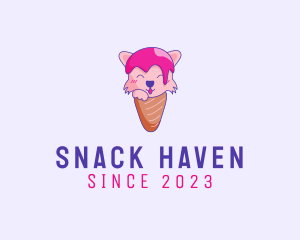 Fox Ice Cream Cone logo design