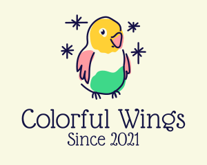 Colorful Parrot Bird logo design