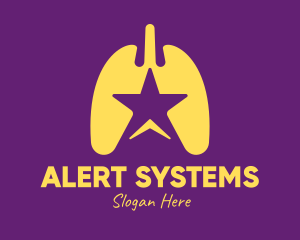 Yellow Star Lungs logo design