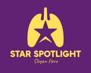 Yellow Star Lungs logo design