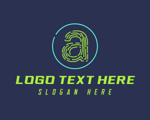 Web - Cyber Technology Letter A logo design