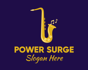 Performance - Musical Gold Saxophone logo design