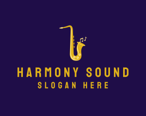 Music - Musical Gold Saxophone logo design