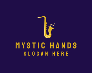 Musical Gold Saxophone logo design