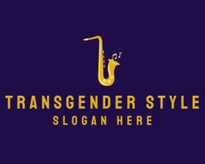 Musical Gold Saxophone logo design