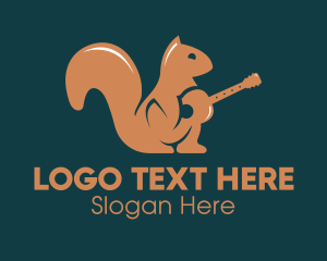 Acoustic - Squirrel Music Guitar logo design