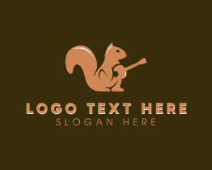 Music - Squirrel Music Guitar logo design