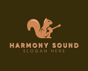 Acoustic - Squirrel Music Guitar logo design