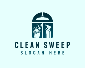 Sweeper - Housekeeping Maintenance Tools logo design