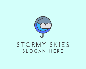 Umbrella Rainy Season  logo design