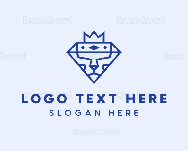 Lion Crown Diamond Logo